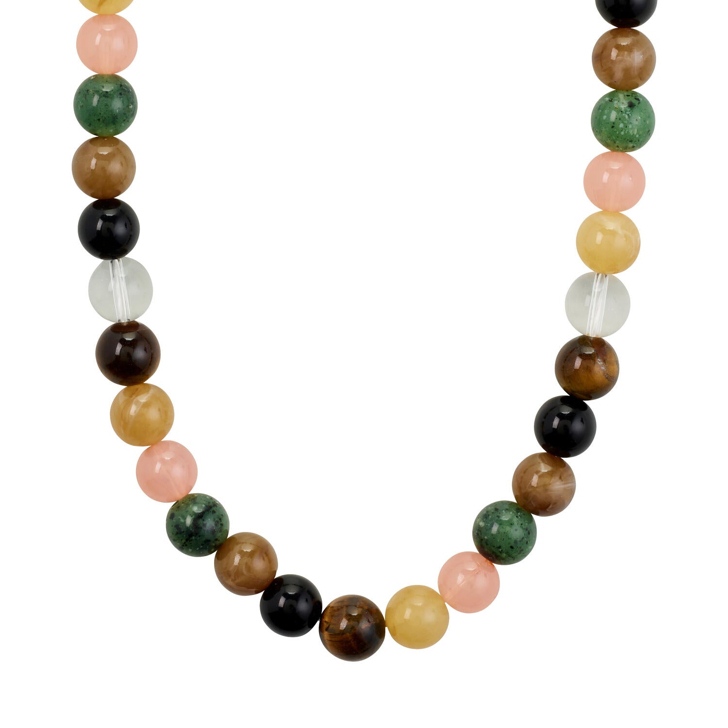 Unfold halskæde - sølvbelagt/multi colour